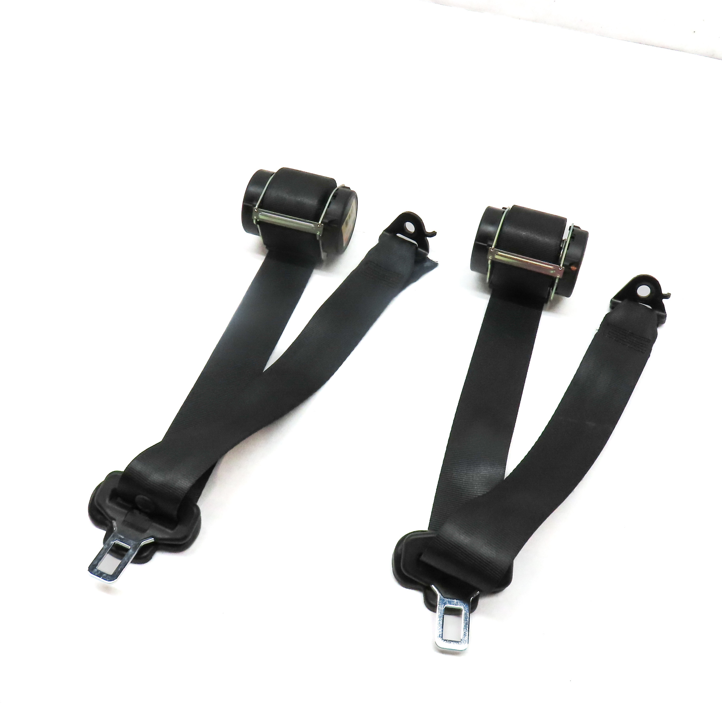 2010 LAND ROVER LR4 (L319) 3RD THIRD ROW REAR SEATBELT RETRACTOR SET 2 (Black) — exact item pictured